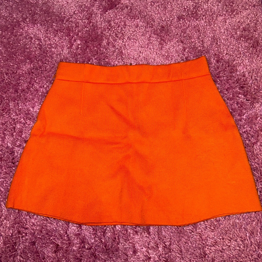 Zara Bright Orange Mini Skirt